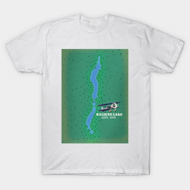 Maligne lake alberta Canada lake T-Shirt by nickemporium1
